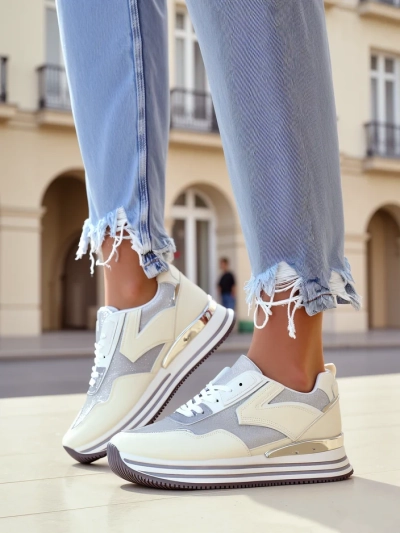 Royalfashion Damen Sneaker mit Glitzer Borovis