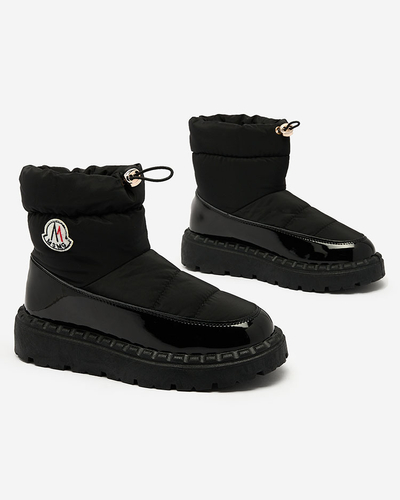 Royalfashion Damen Schlupf-Schneestiefel in schwarzer Farbe Ireda