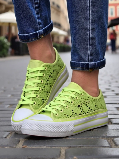Royalfashion Damen perforierte Sneakers Nizzet