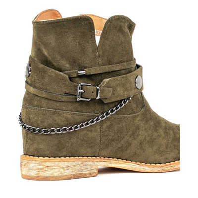 Grüne Cowboystiefel auf einem Innenkeil Salem - Footwear