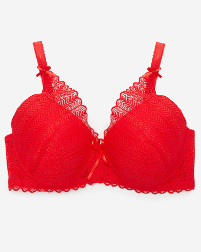 Roter Damen-Spitzen-BH - Unterwäsche