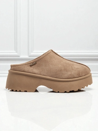 Kurze Damenstiefel im Schneestiefel-Stil mit Fell Calindra