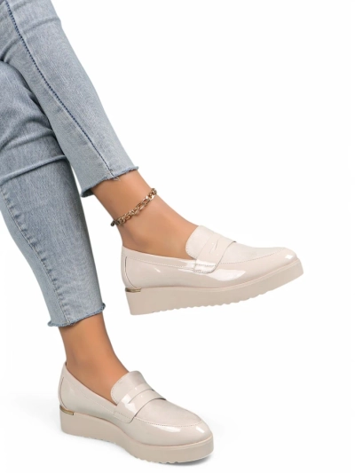 Royalfashion Damen Lackmokassins Afidale