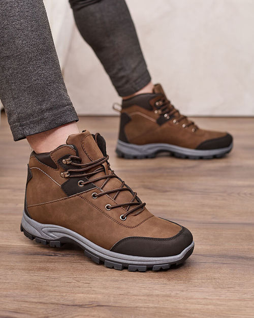 Royalfashion Темно-коричневі чоловічі капці Nokuki