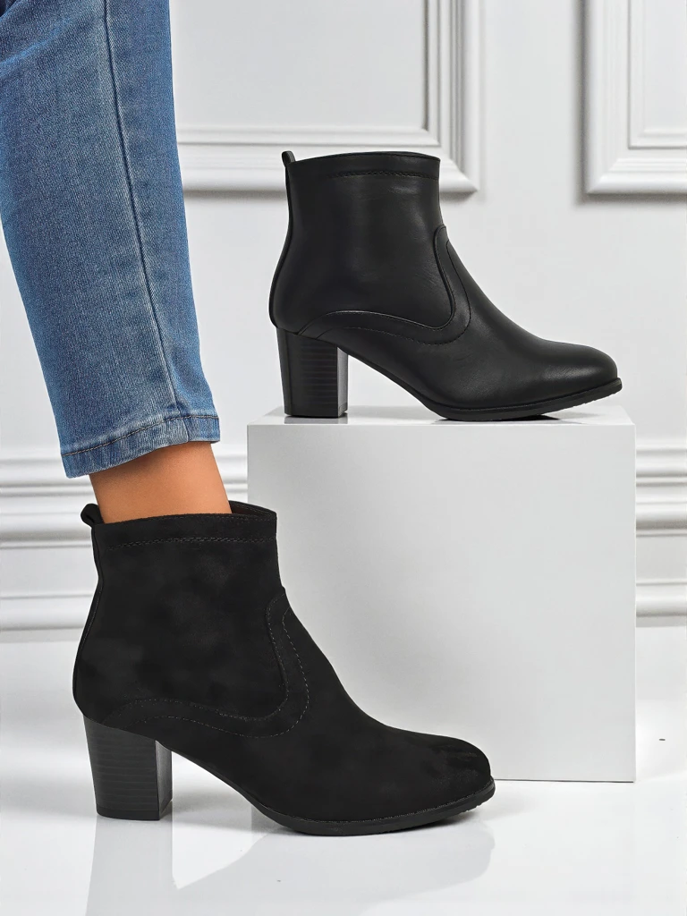 Damen Stiefeletten aus Eco-Wildleder mit Absatz Crimson Echo