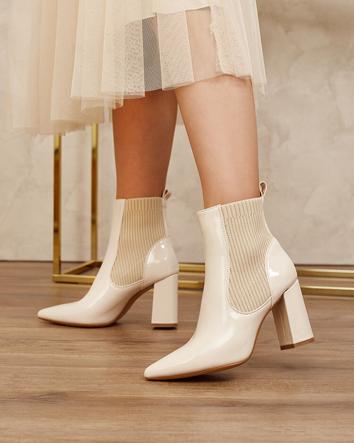 Royalfashion Білі жіночі черевики на шпильці Lady Jeny