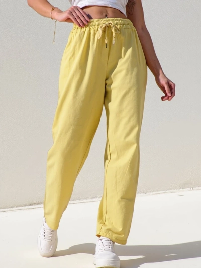 Royalfashion Baumwolle Gerade Damenhose