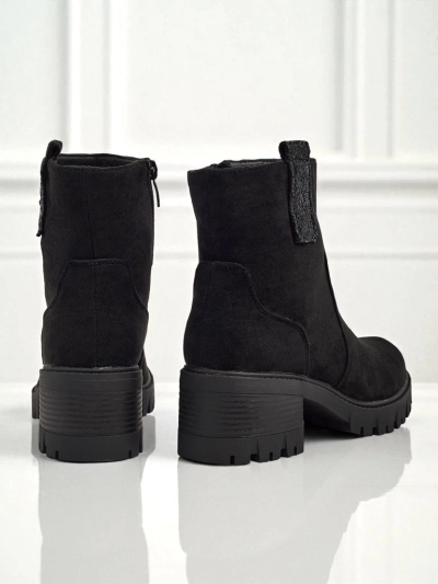 Damen Stiefeletten Öko-Wildleder mit Blockabsatz Maelis