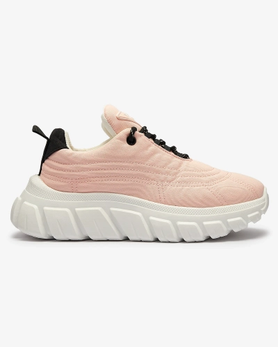 Hellrosa Damen-Sportschuhe aus Stoff Riotay- Footwear