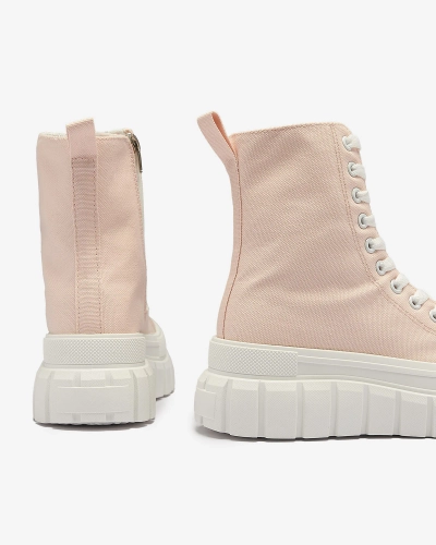 Damen Sneaker mit hohem Plateau in hellrosa Kivda- Footwear