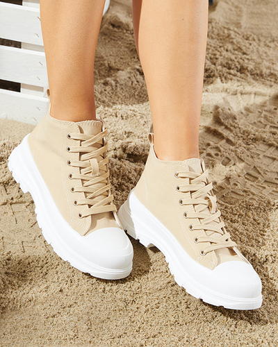 Beige Sport-Sneaker für Damen Merrika- Footwear