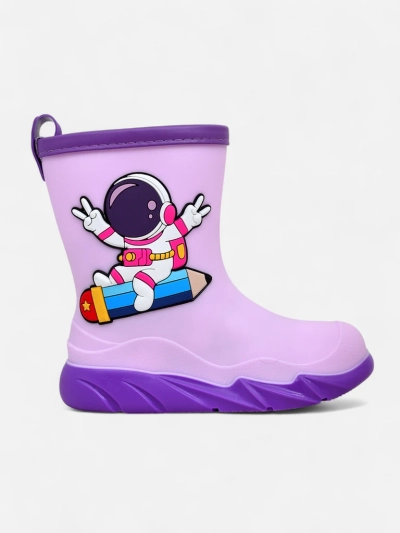 Дощові дитячі чоботи Royalfashion Kids із Космосом-астронавтом