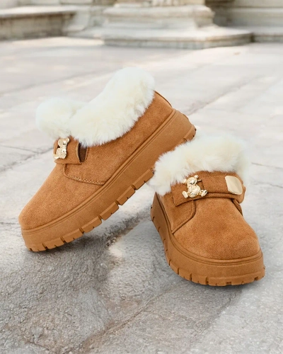 Royalfashion Damen Kurzstiefel a'la Schneestiefel Dobis