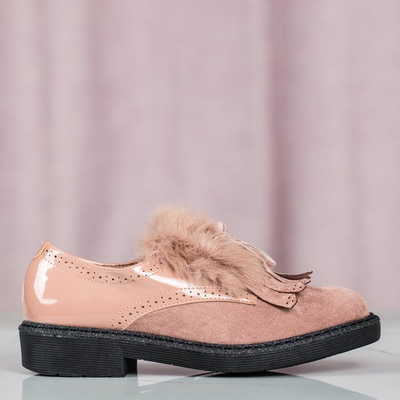 Rosa Damenschuhe mit Missuri-Fell - Schuhe