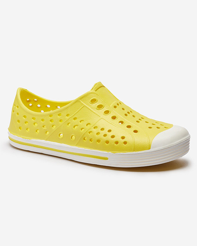 Gelbe durchbrochene Kinder-Sneakers aus Gummi Jiteri - Footwear