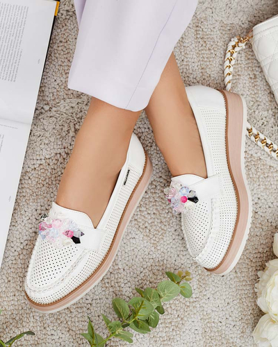 Мокасини Royalfashion з різнокольоровим камінням Restea