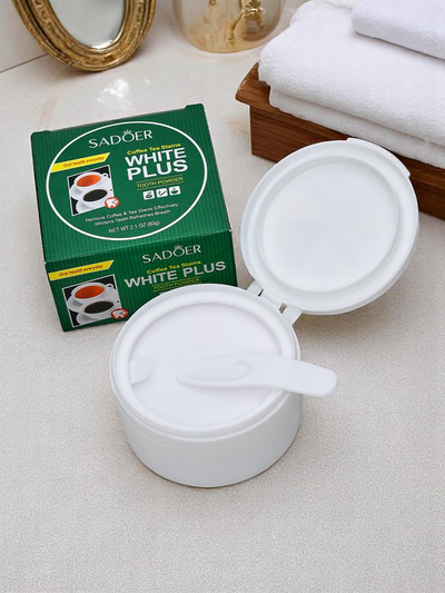 Sadoer Zahnaufhellungspulver entfernt Flecken von Kaffee und Tee