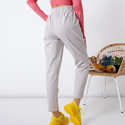 Світло-сірі жіночі штани PLUS SIZE