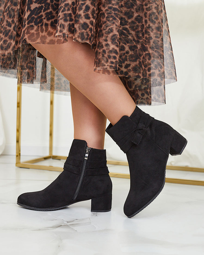 Royalfashion Чорні жіночі черевики на низькій шпильці Referra