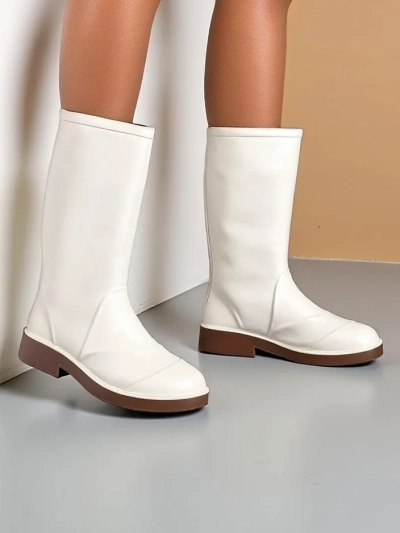 Royalfashion Mattschwarze Damenregenschuhe Mattelo