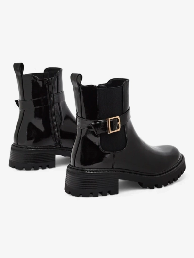 Lackierte Damenstiefeletten aus Öko-Leder Calivi