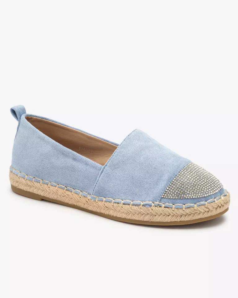 Royalfashion Blaue Damen-Espadrilles mit Zirkonen Iterica
