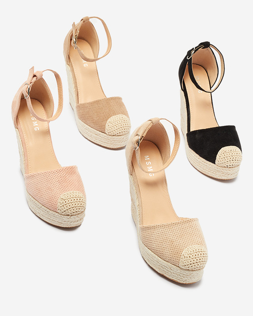 Royalfashion Чорні жіночі босоніжки Meylasi на платформі