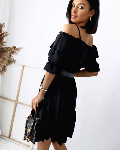 Schwarzes spanisches Damenkleid - Kleidung