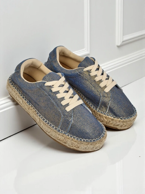 Aurelia Denim Espadrillos – жіночі снікерси з плоским каблуком та тканини