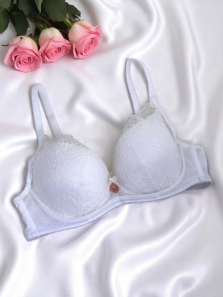 Royalfashion Damen Push-Up-BH mit Spitze Romance Push-Up