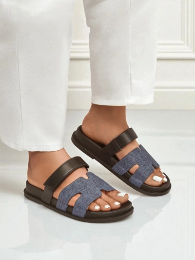 Royalfashion Damen-Pantoletten aus Ökoleder FlexiComfi