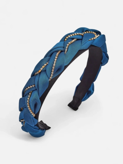 Royalfashion Haarband mit Zopfmuster, verziert mit Zirkonia