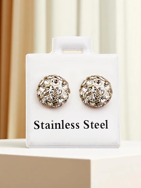 Royalfashion Damen-Creolen mit Zirkonia