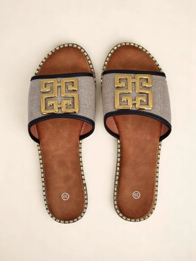 Royalfashion Damen-Slipper mit flacher Sohle Rorole