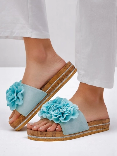 Royalfashion Damen Flip-Flops mit Blumen Focce