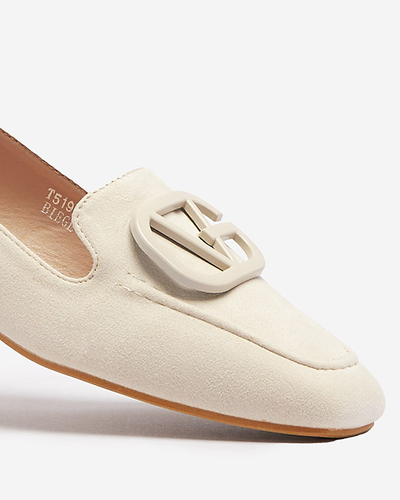 Damen Mokassins mit Ecru-Verzierung Jeterika - Schuhe