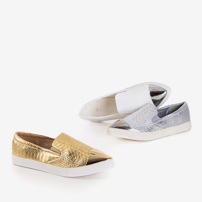 Silber Slip On mit lackiertem Zeh Messaderra - Footwear