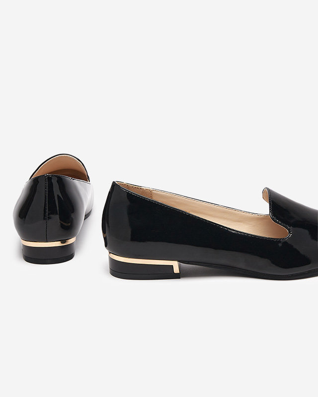 Schwarz lackierte Damen-Slipper Svieco - Schuhe