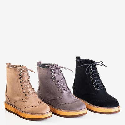 Schwarze Damenstiefeletten mit Keilabsatz Dewenter - Schuhe