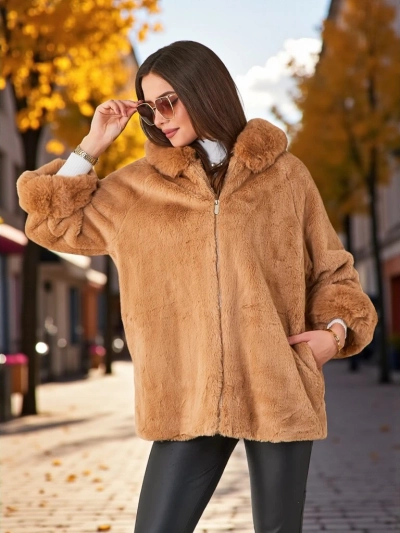 Royalfashion Damen Kunstpelzjacke