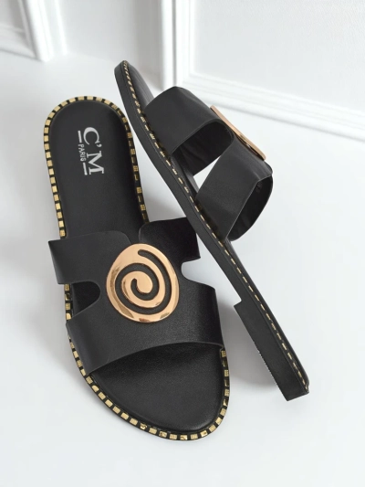 Royalfashion Damen-Pantoletten mit flacher Sohle Glam Bliss