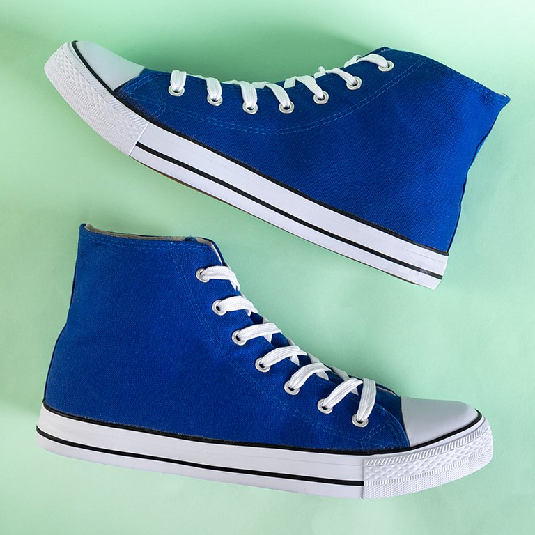 Dunkelblaue hohe Skarle-Sneaker für Herren Schuhe