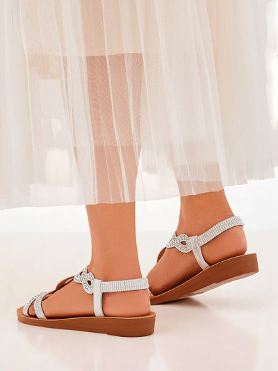 Royalfashion Damen-Sandalen mit dekorativen Riemen Lola Grace