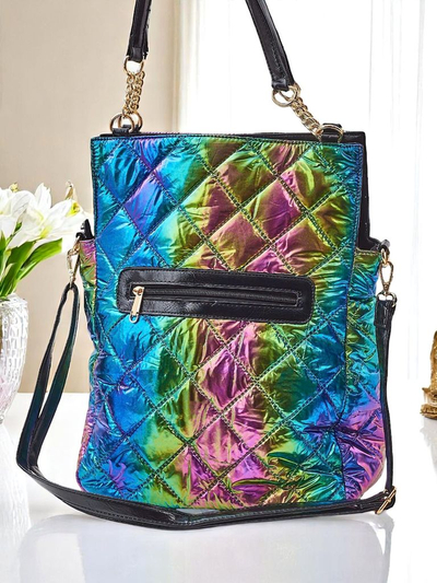 Royalfashion Große Damenhandtasche HoloQuilt Shopper