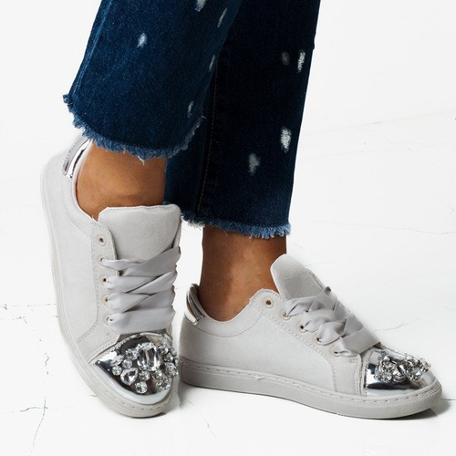 Сірі жіночі кросівки з прикрасами Emilyan - Взуття