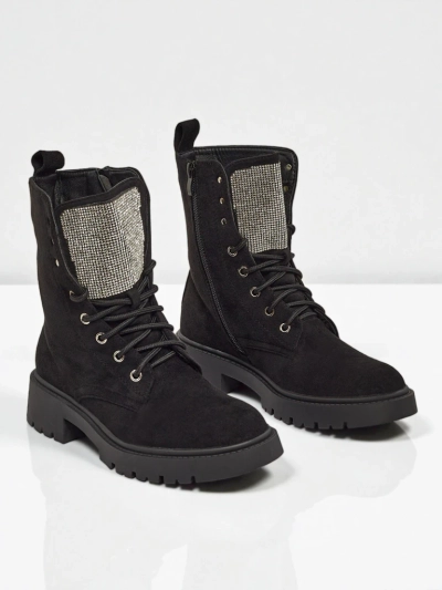 Ökologische Wildleder-Schnürstiefeletten für Damen Ferlyne