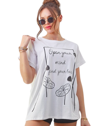 Royalfashion Damen Baumwoll-T-Shirt mit einem interessanten Druck
