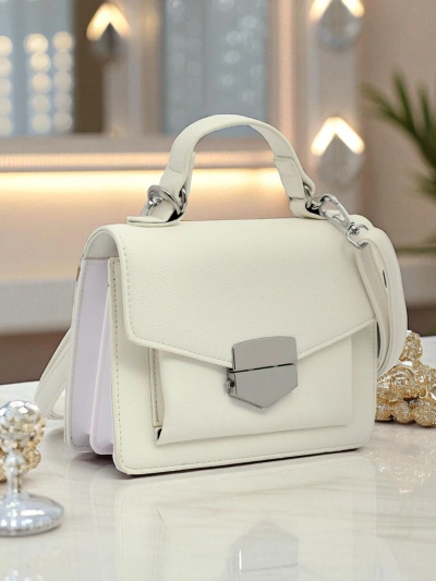 Royalfashion Damen Umschlagtasche mit Henkel Amalthea Avorio
