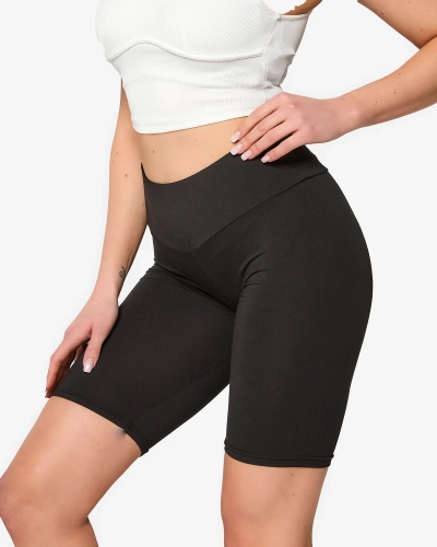 Schwarze Damen-Radler-Leggings - Kleidung