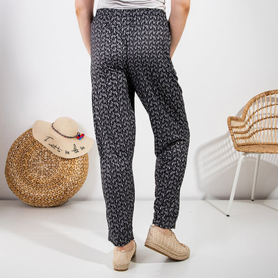 Gemusterte Damen-Stoffhose PLUS GRÖSSE - Kleidung